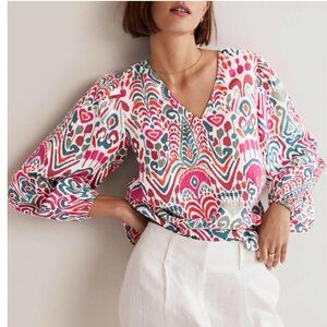 Boden Multicolor Patterned Blouse